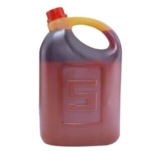 red palm oil in a 5-liter white keg with red cover
